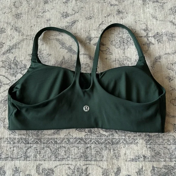 Lululemon Women’s Wunder Train Strappy Racer Bra A/B - size 10 - legacy green - Picture 2 of 2